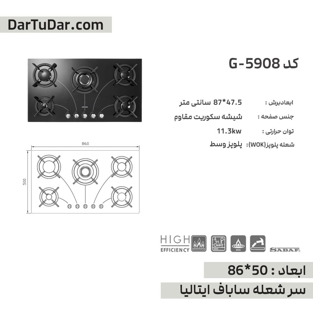 گاز G5908 استیل البرز — تصویر ۱۱