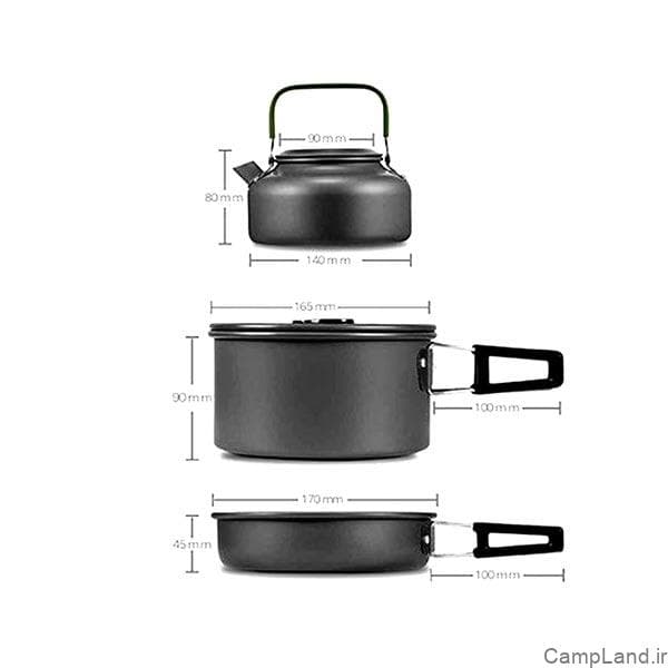 مجموعه ظروف سفری Cooking Set مدل DS 308 — تصویر ۹
