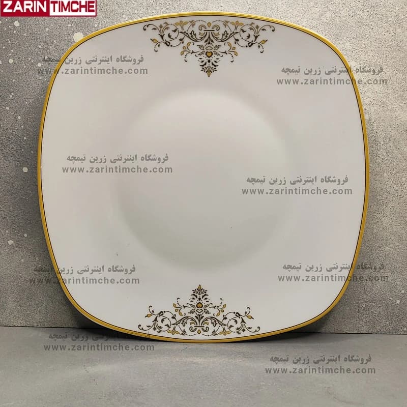 بشقاب غذاخوری چینی زرین مدل مونت کارلو طلایی — تصویر ۳