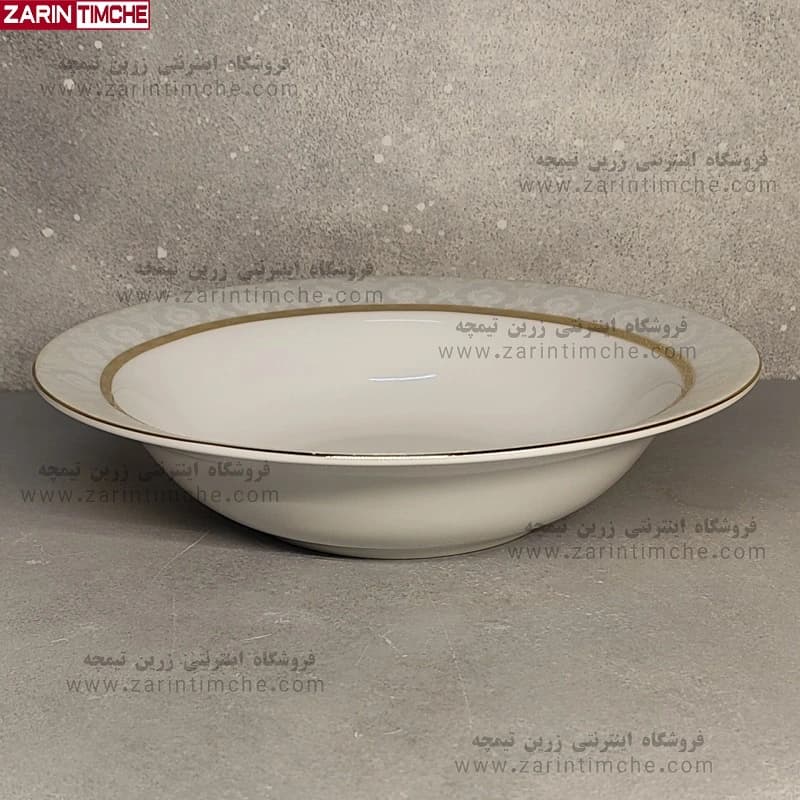 کاسه سالاد چینی زرین مدل هدیه طلایی