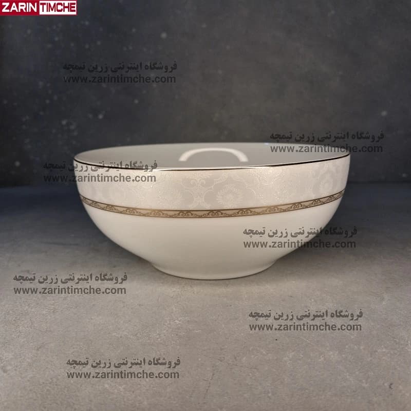 کاسه آبگوشت خوری چینی زرین مدل هدیه طلایی 6 عدد — تصویر ۶