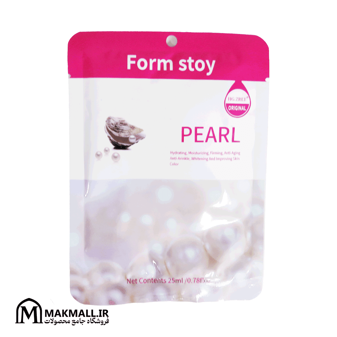 ماسک ورقه‌ای آبرسان، ضدچروک و روشن‌کننده مروارید فرم استوی | Form Stoy Pearl Sheet Mask