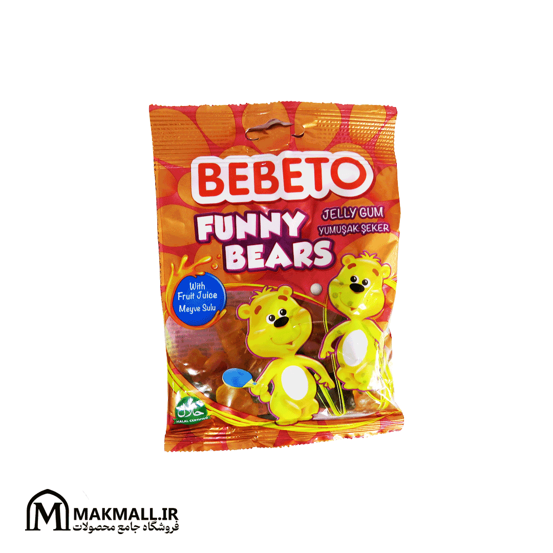 پاستیل ببتو خرسی 80 گرمی | Bebeto Funny Bears Jelly Gum 80g — تصویر ۲