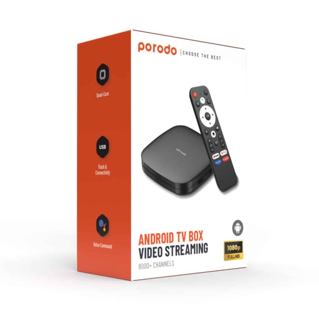 اندروید باکس برند porodo مدل Porodo Android TV Box — تصویر ۵