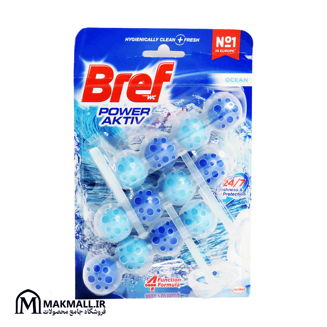 بوگیر و تمیزکننده توالت برف پاور اکتیو بوی اقیانوس | Bref Power Aktiv Ocean Toilet Cleaner — تصویر ۳