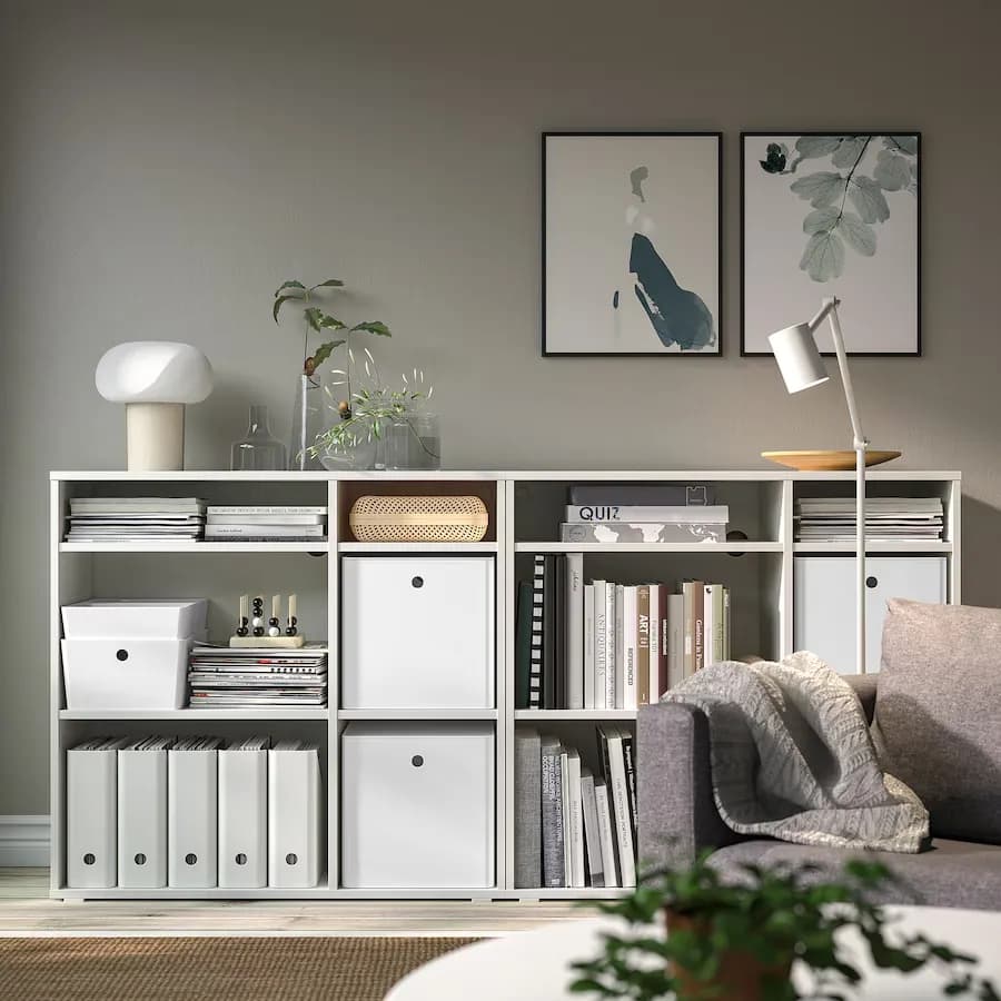 باکس نظم‌دهنده درب دار ایکیا KUGGIS، سفید، 32x32x32 سانتی‌متر — تصویر ۸