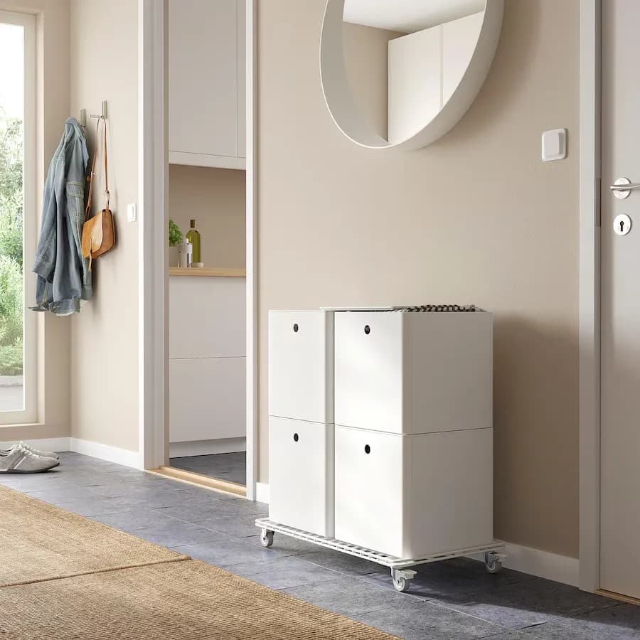 باکس نظم‌دهنده درب دار ایکیا KUGGIS، سفید، 32x32x32 سانتی‌متر — تصویر ۴