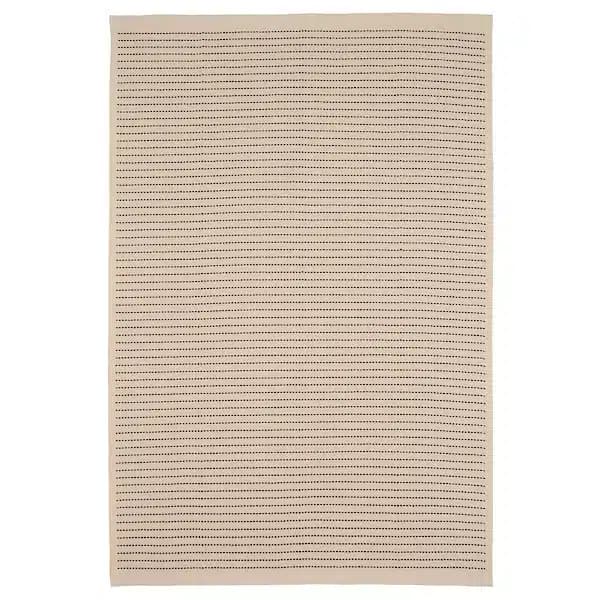 فرش ایکیا STARREKLINTE رنگ طبیعی/مشکی، سایز 120×180 سانتی‌متر