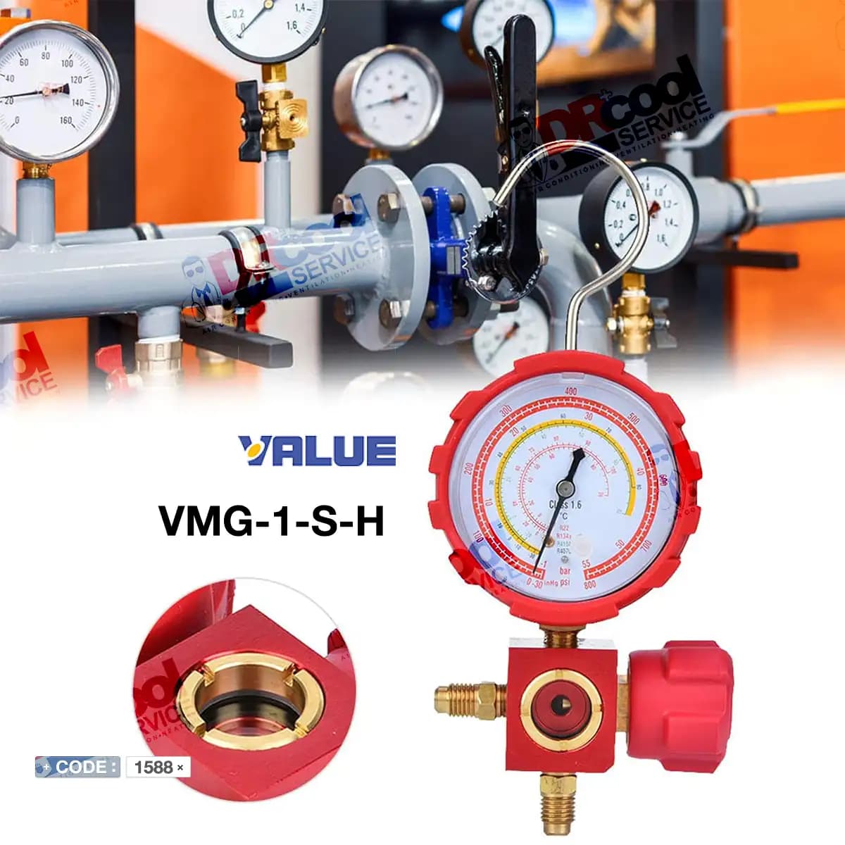 گیج تکی والو فشار بالا مدل VMG-1-S-H — تصویر ۹