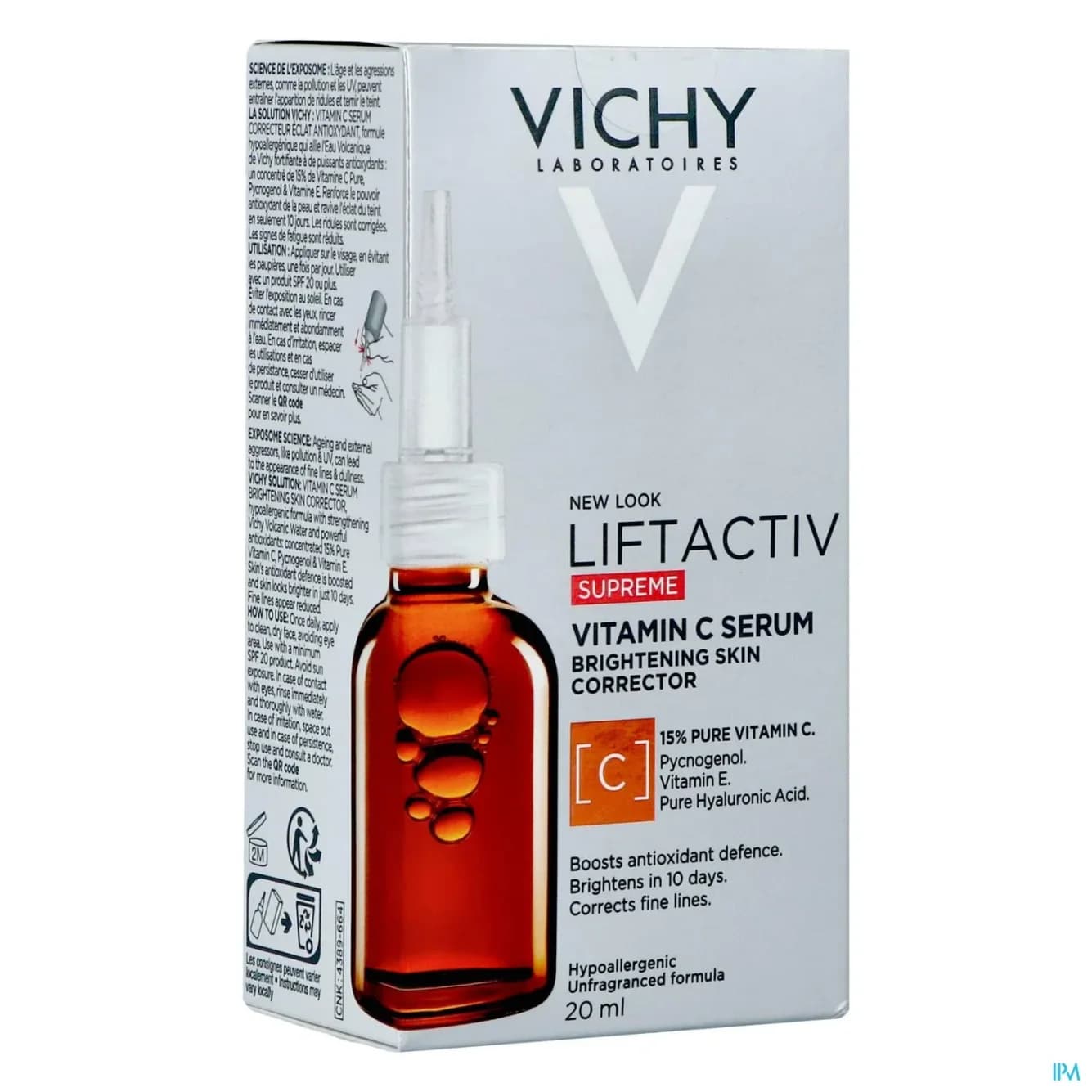 سرم روشن کننده و آنتی اکسیدان ویشی سری LiftActiv مدل Vitamin C حجم 20 میل — تصویر ۳