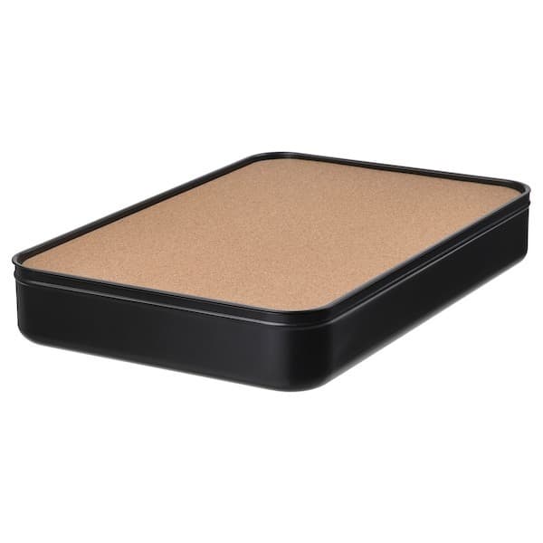 جعبه درب دار ایکیا HARVMATTA ذغالی، 24x35x6 سانتی‌متر
