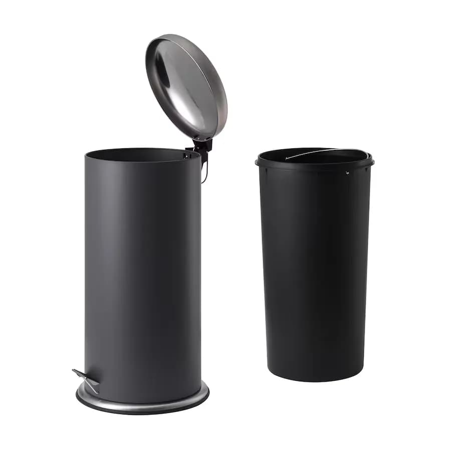 سطل زباله پدالی ایکیا MJOSA، خاکستری تیره، 30 لیتری — تصویر ۹