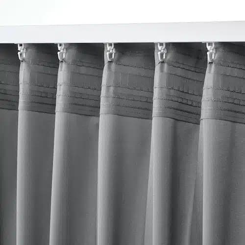 1 جفت پرده مخمل ایکیا SANDSVINGEL طوسی، 135×300 سانتی‌متر — تصویر ۸