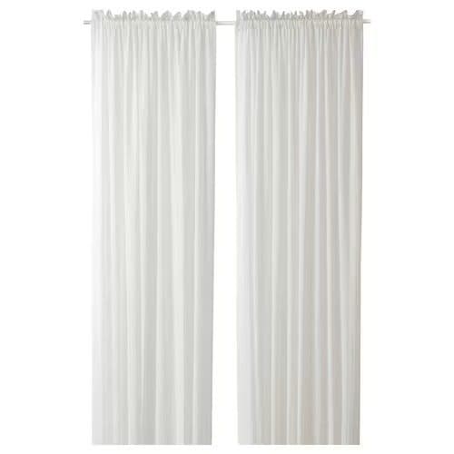 1 جفت پرده حریر ایکیا MUNKBOMAL سفید 145×300 سانتی متر
