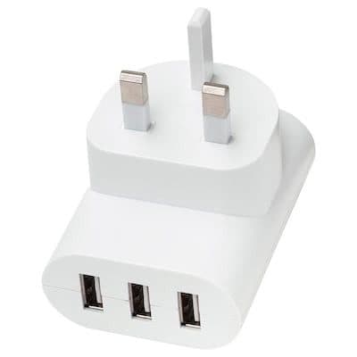 شارژر USB ایکیا SMAHAGEL با 3 پورت