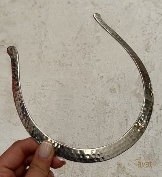 طوق کوبه ای برنج نقره ای — تصویر ۶