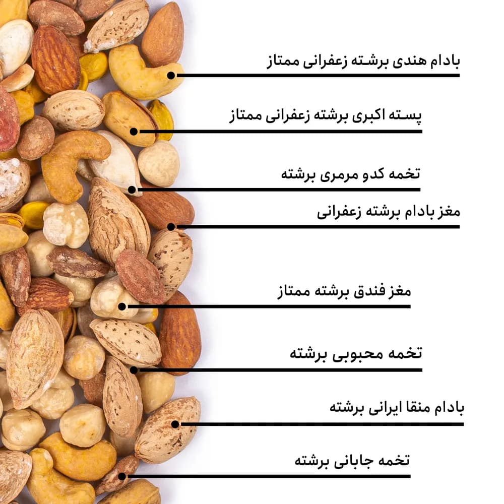 آجیل مخلوط شش مغز — تصویر ۵