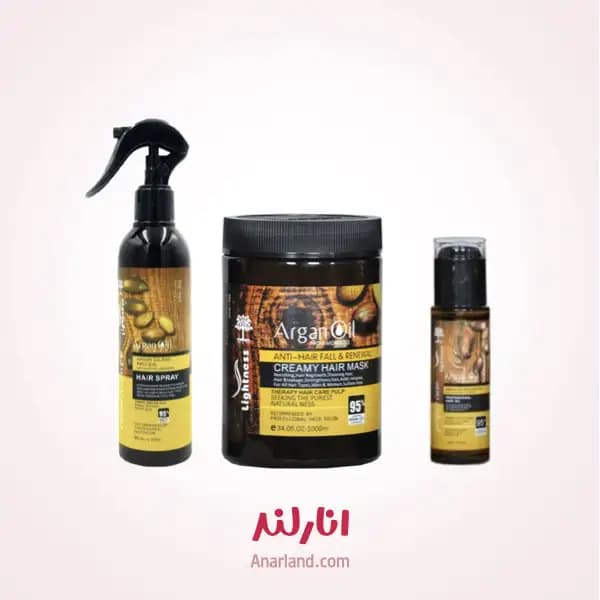 پک ماسک و سرم دوفاز و روغن آرگان مو لایتنس — تصویر ۳