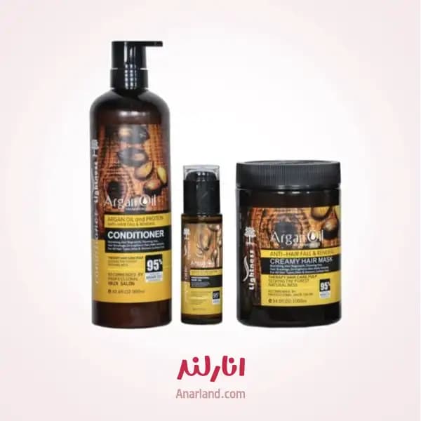 پک شامپو و ماسک و روغن آرگان مو لایتنس — تصویر ۲