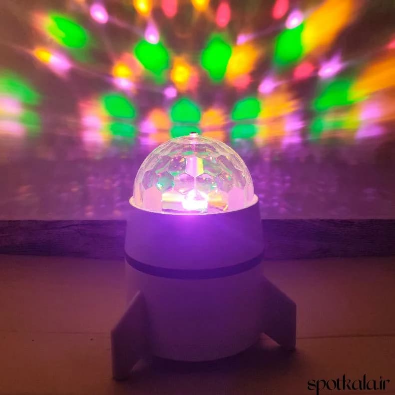 اسپیکر بلوتوثی رقص نور دار مدل موشکی 3 حالته — تصویر ۵