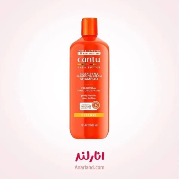 شامپو بدون سولفات شی باتر کنتو Cantu موهای فر حجم 400 میل — تصویر ۸