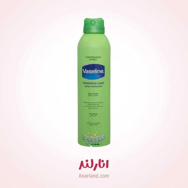 اسپری آبرسان بدن وازلین مدل Aloe Soothe حجم 190 میلی لیتر