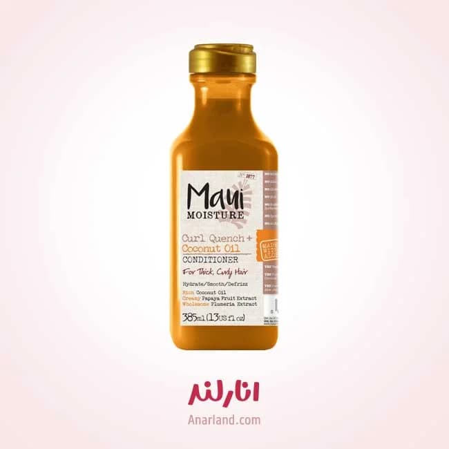 نرم کننده مو ماوی مدل Coconut Oil مناسب موهای فر حجم 385 میلی‌ لیتر