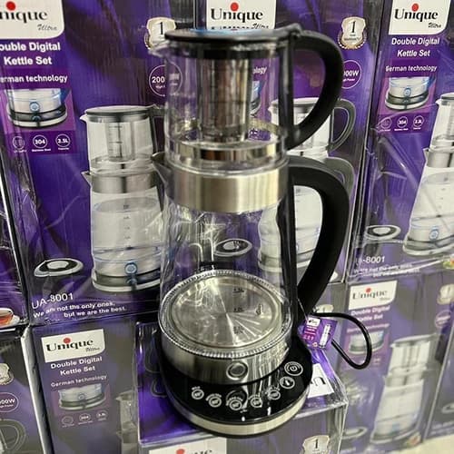 چای ساز یونیک مدل UA8001 ظرفیت ۲.۵ لیتر دیجیتالی لمسی تایمر دار
