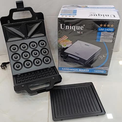 ساندویچ‌ساز چندکاره Unique Max مدل UM‑140NS – توان 1400 وات — تصویر ۳