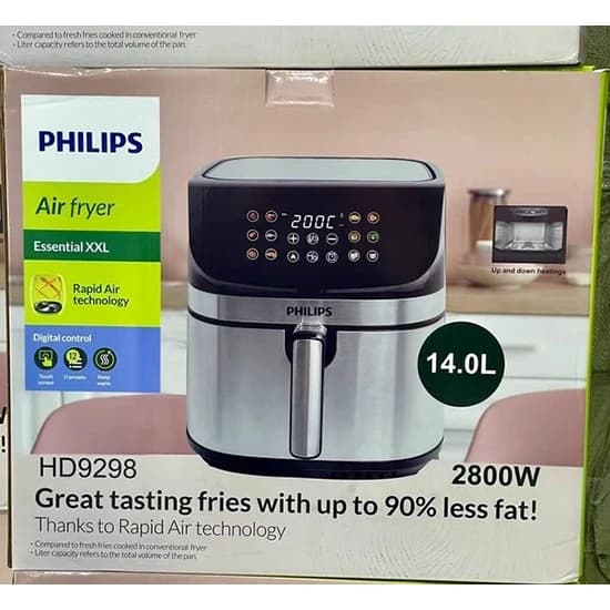 سرخ کن بدون روغن فیلیپس مدل HD9298 ظرفیت ۱۴ لیتر تمام استیل — تصویر ۲