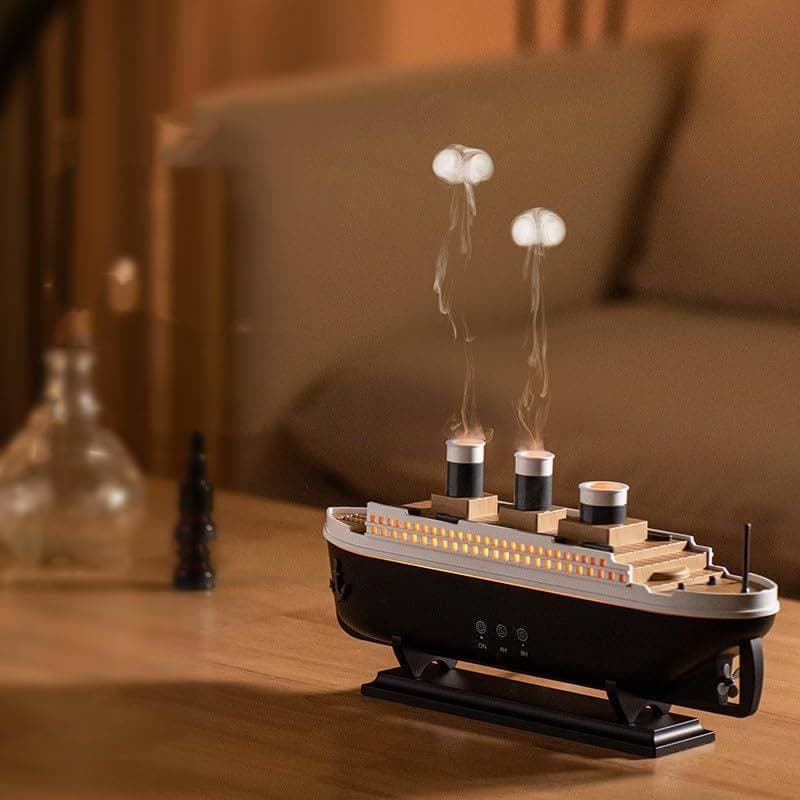 دستگاه بخور سرد و رطوبتساز طرح کشتی مدل Titanic با چراغ LED
