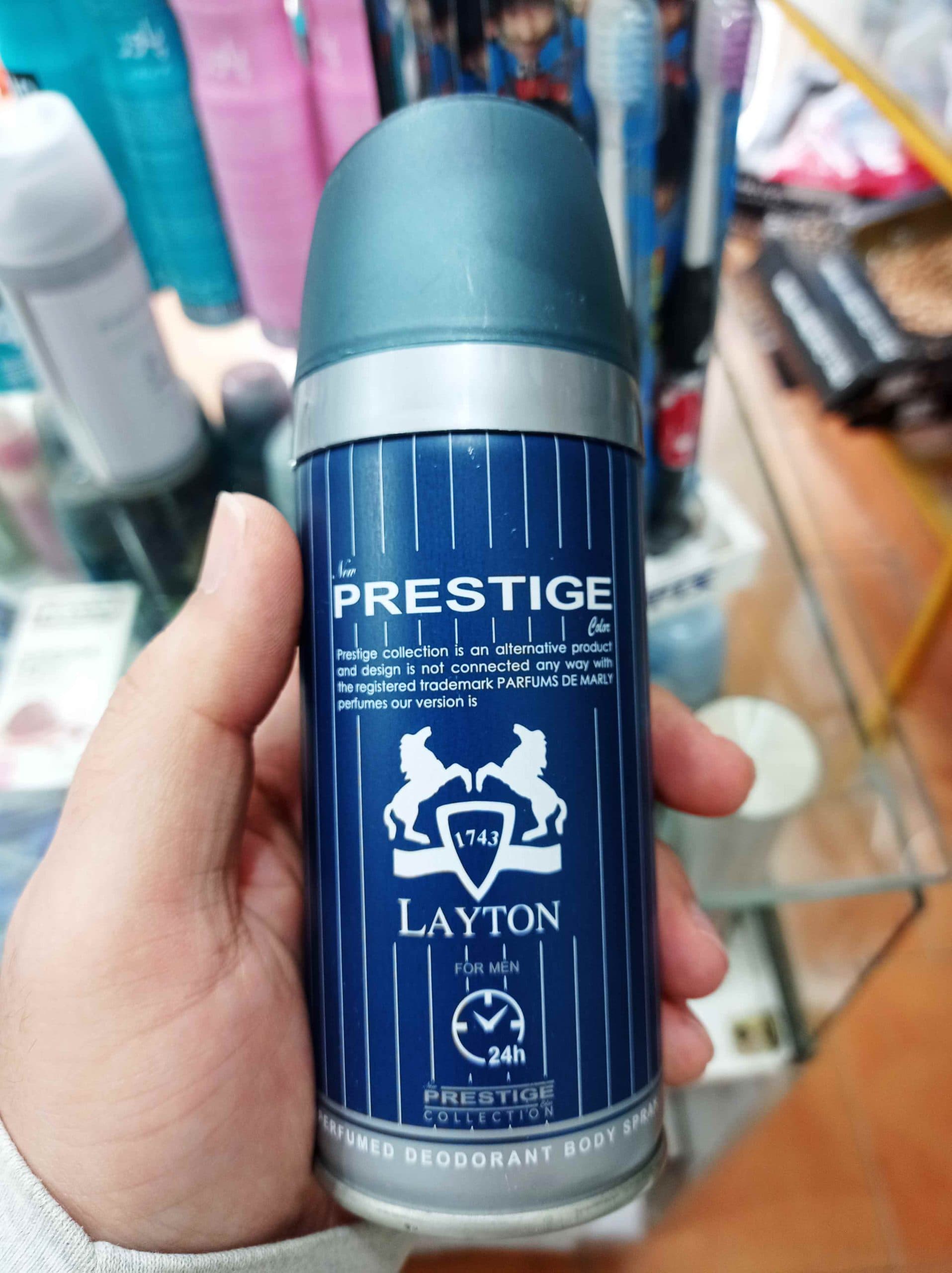 اسپری بدن مردانه پرستیژ مدل Layton حجم 150 میلی لیتر