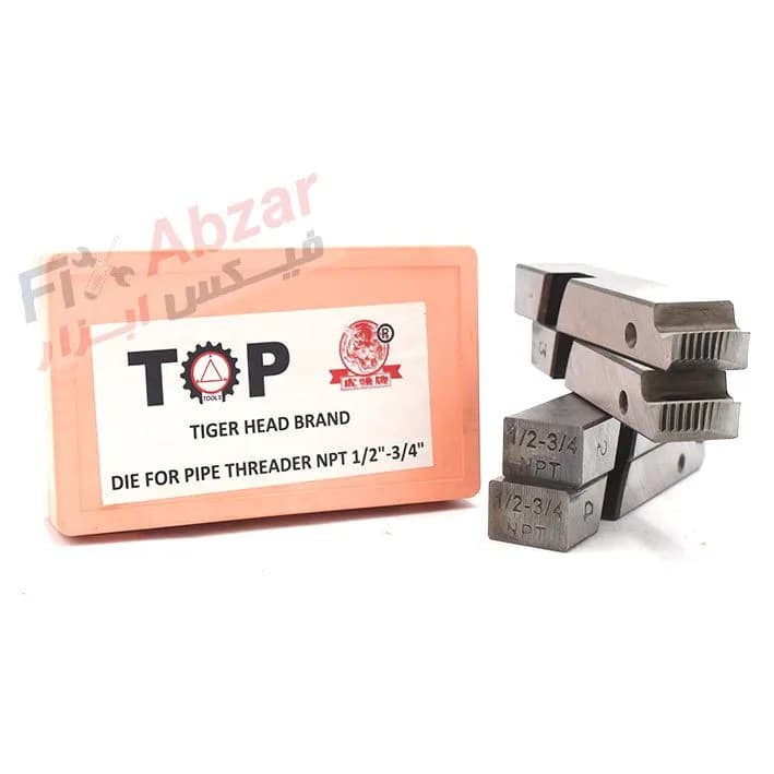 پارچه حدیده برقی دنده درشت NPT سایز 1/2 – 3/4 اینچ چینی — تصویر ۶