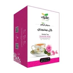 دمنوش گل محمدی کیسه ای 25 عددی عالیان سالم ک طبیعی بدون اسانس دمنوش گیاهی تی بگ — تصویر ۵