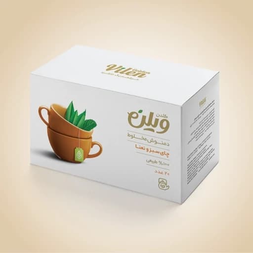 دمنوش گیاهی مخلوط چای سبز ونعنا گلدن ویلن بسته 20 عددی