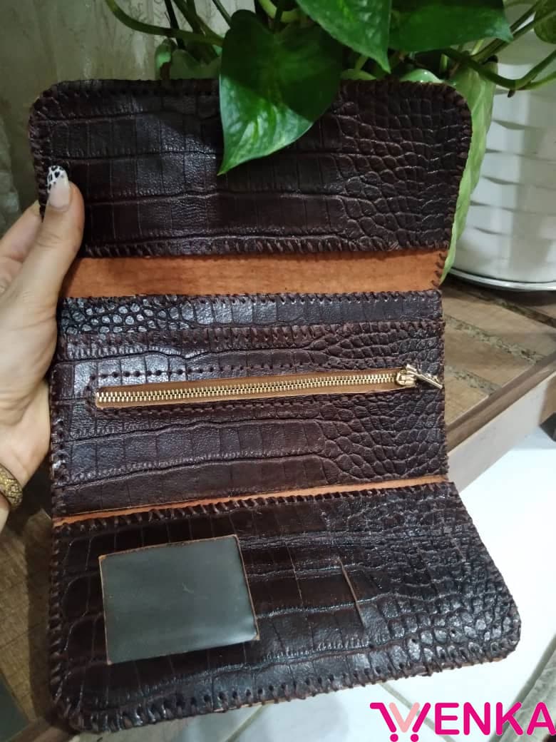 کیف پول زنانه چرم 3لت — تصویر ۵