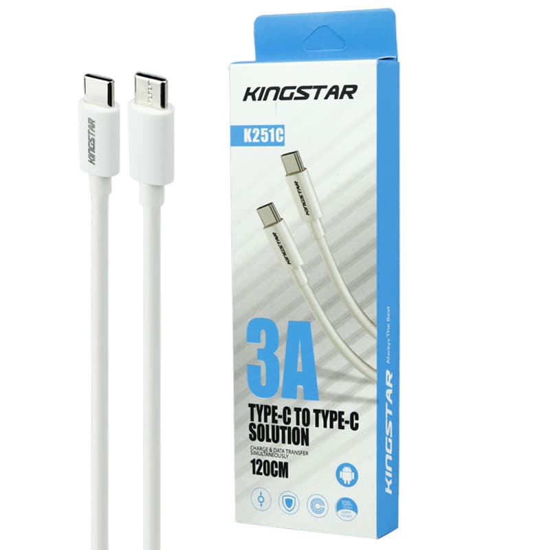 کابل تبدیل KingStar K251C Type-C to Type-C 3A