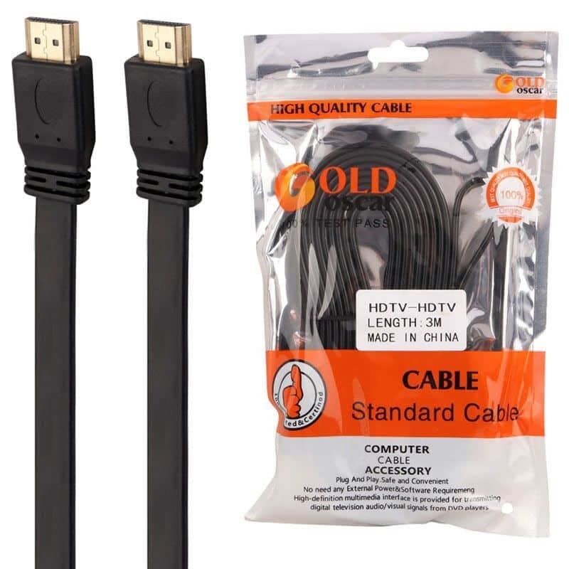 کابل HDMI فلت گلد اسکار Gold Oscar طول 3 متر