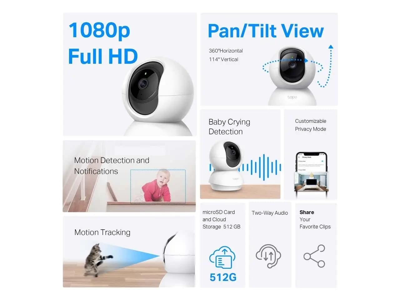 دوربین مداربسته تحت شبکه تی پی لینک مدل TP-link Tapo C200 — تصویر ۳