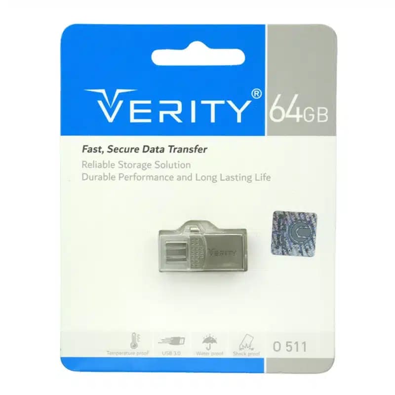 فلش 64 گیگ وریتی Verity O511 Dual Drive OTG Type-C USB3 — تصویر ۲