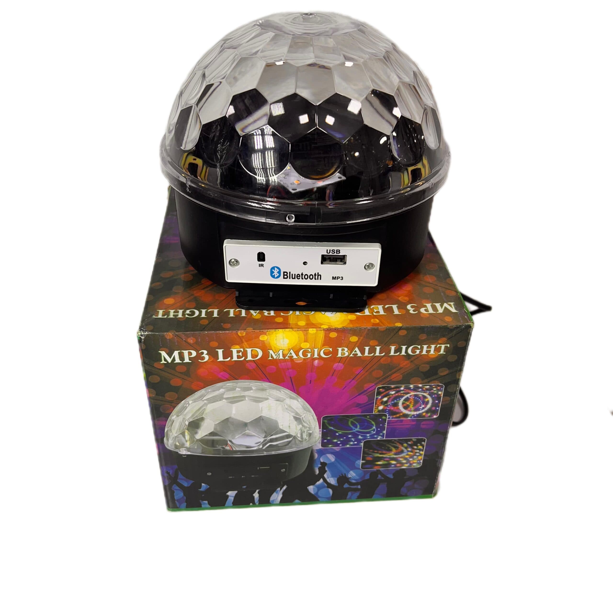 لامپ LED اسپیکر دار بلوتوثی و فلش خور MP3 LED Magic Ball Light + ریموت کنترل — تصویر ۹