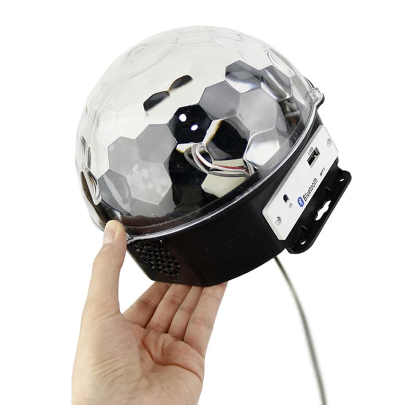 لامپ LED اسپیکر دار بلوتوثی و فلش خور MP3 LED Magic Ball Light + ریموت کنترل — تصویر ۴