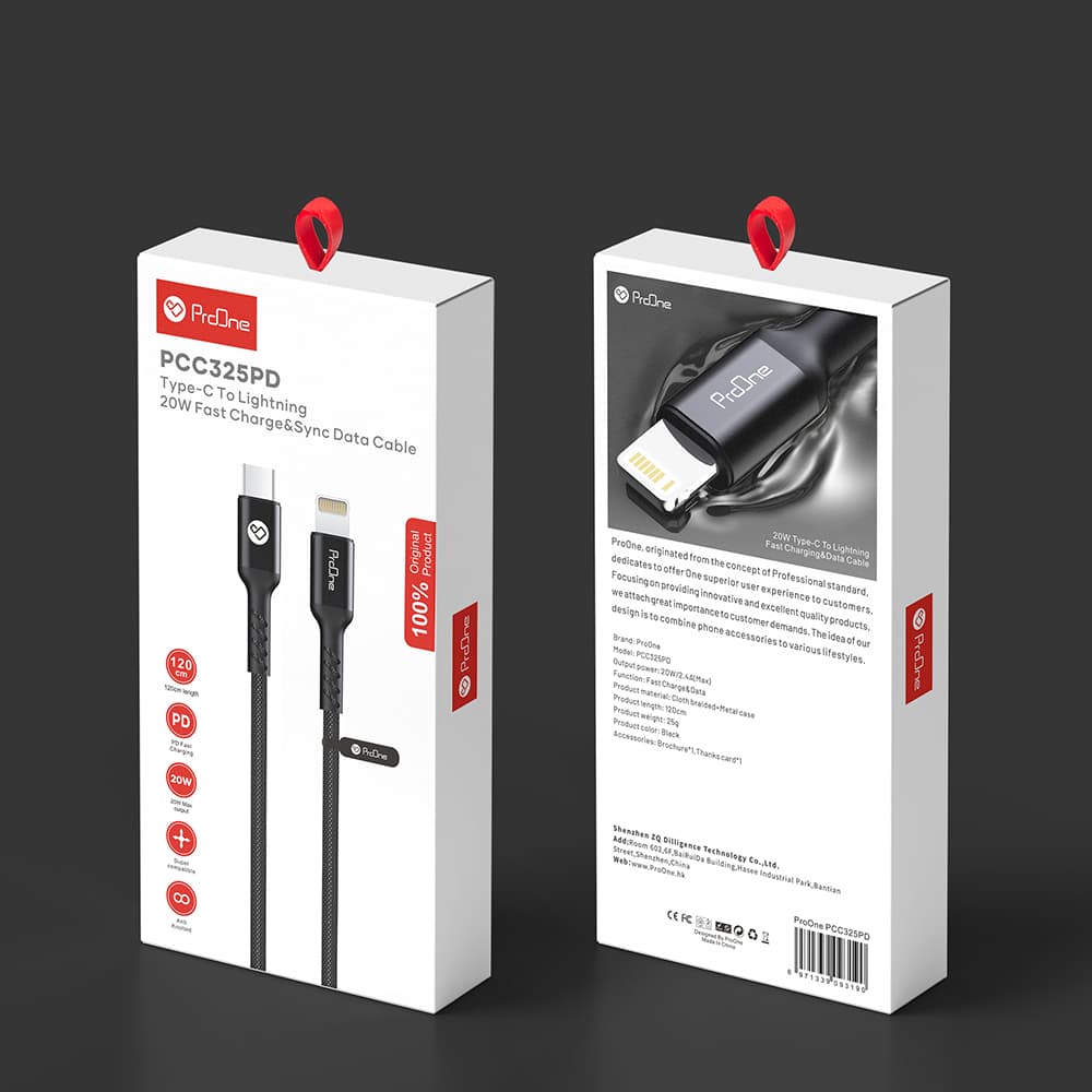 کابل تبدیل USB-C به لایتنینگ پرووان مدل PCC325PD — تصویر ۴