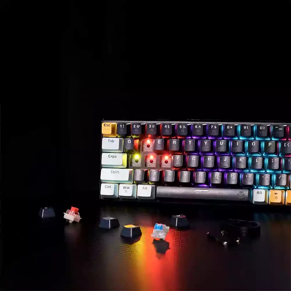 کیبورد مکانیکال باسیم گیمینگ RGB فنتک مدل ATOM63 MK874v2 گارانتی 18 ماهه — تصویر ۳