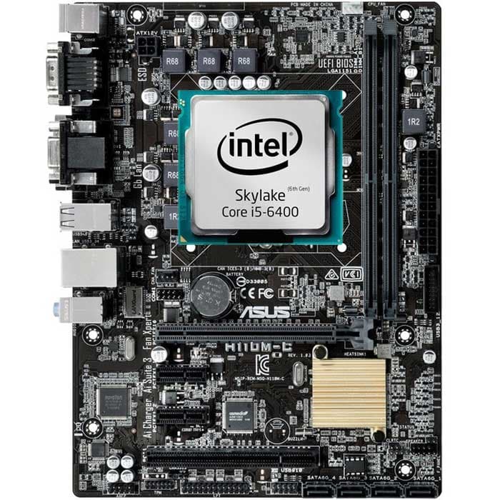 باندل کارکرده Asus H110M-C DDR4+CPU i5 6400