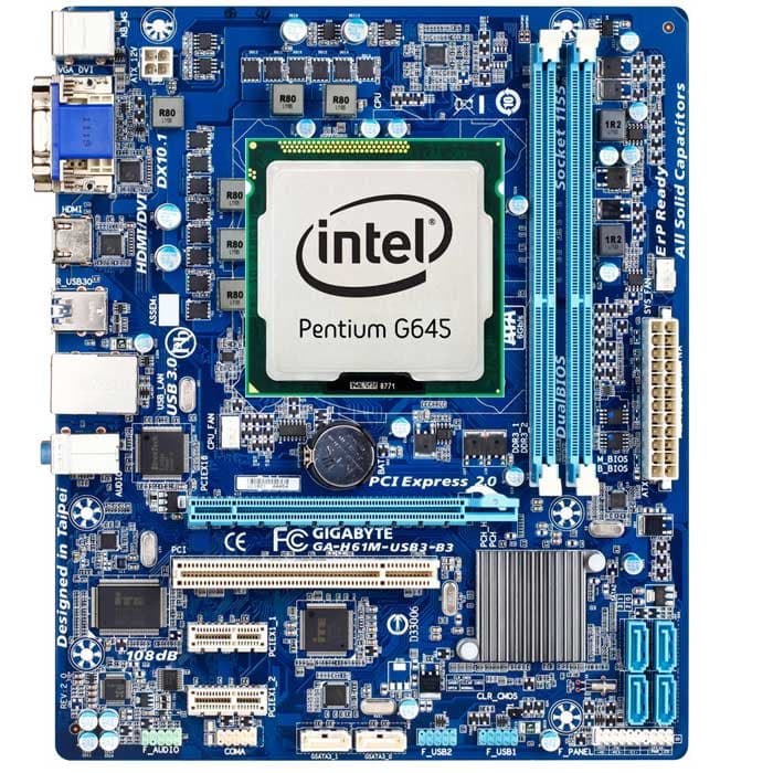 باندل کارکرده Gigabyte GA-H61M-USB3-B3 DDR3+CPU G645
