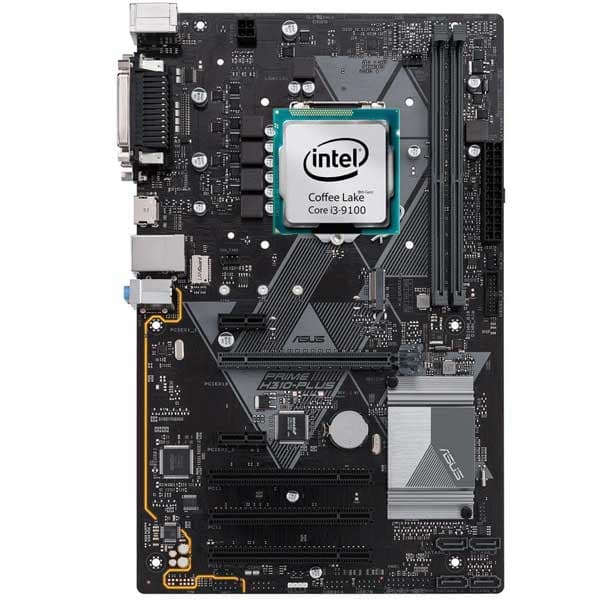 باندل کارکرده Asus H310 Plus DDR4+CPU i3 9100F