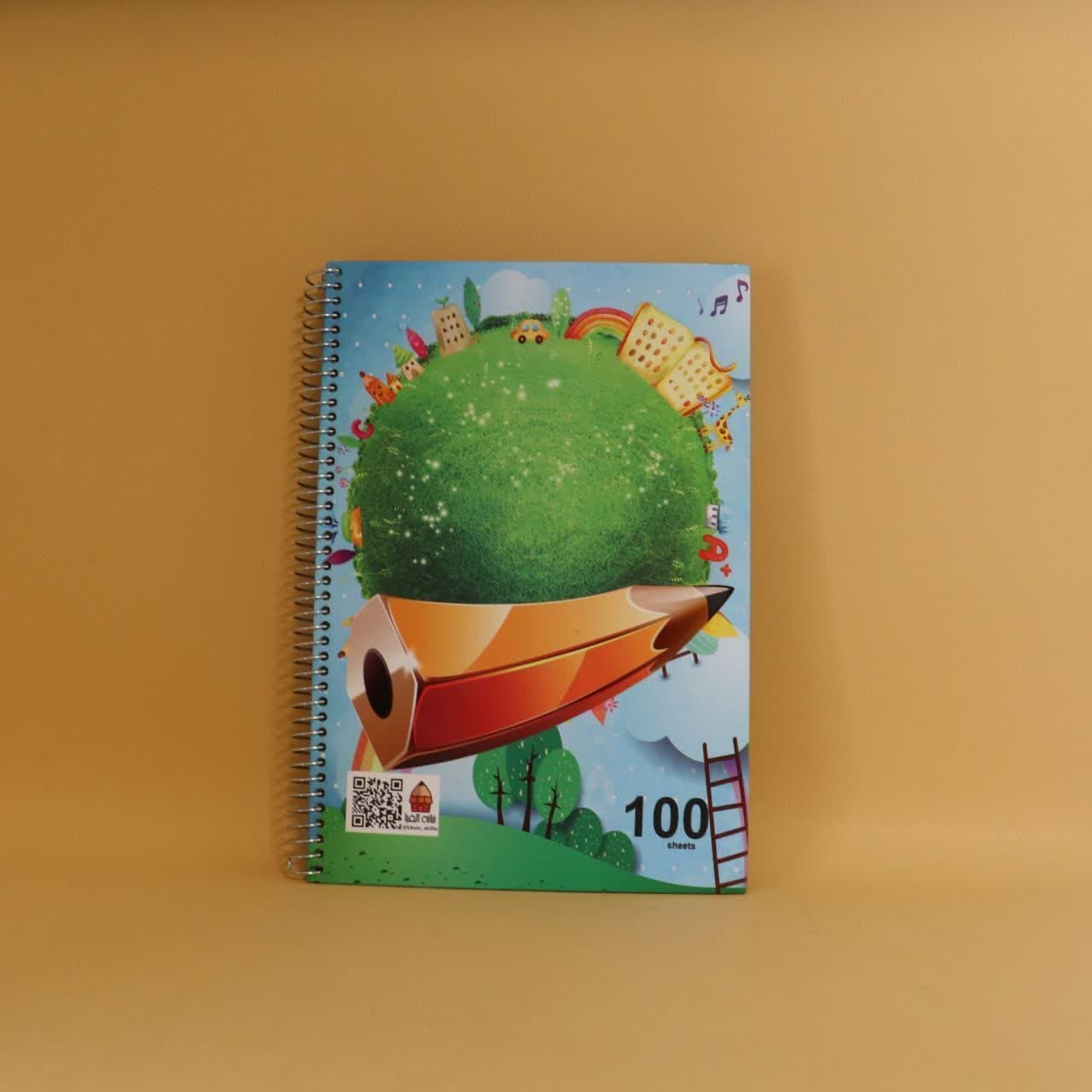 دفتر مشق 100برگ حاشیه دار
