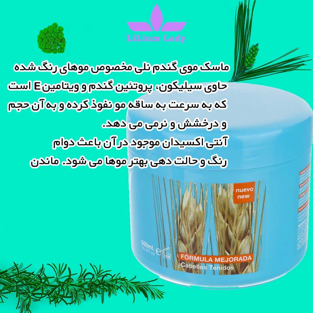 ماسک مو گندم نلی wheat protein حجم ۵۰۰ میل — تصویر ۶