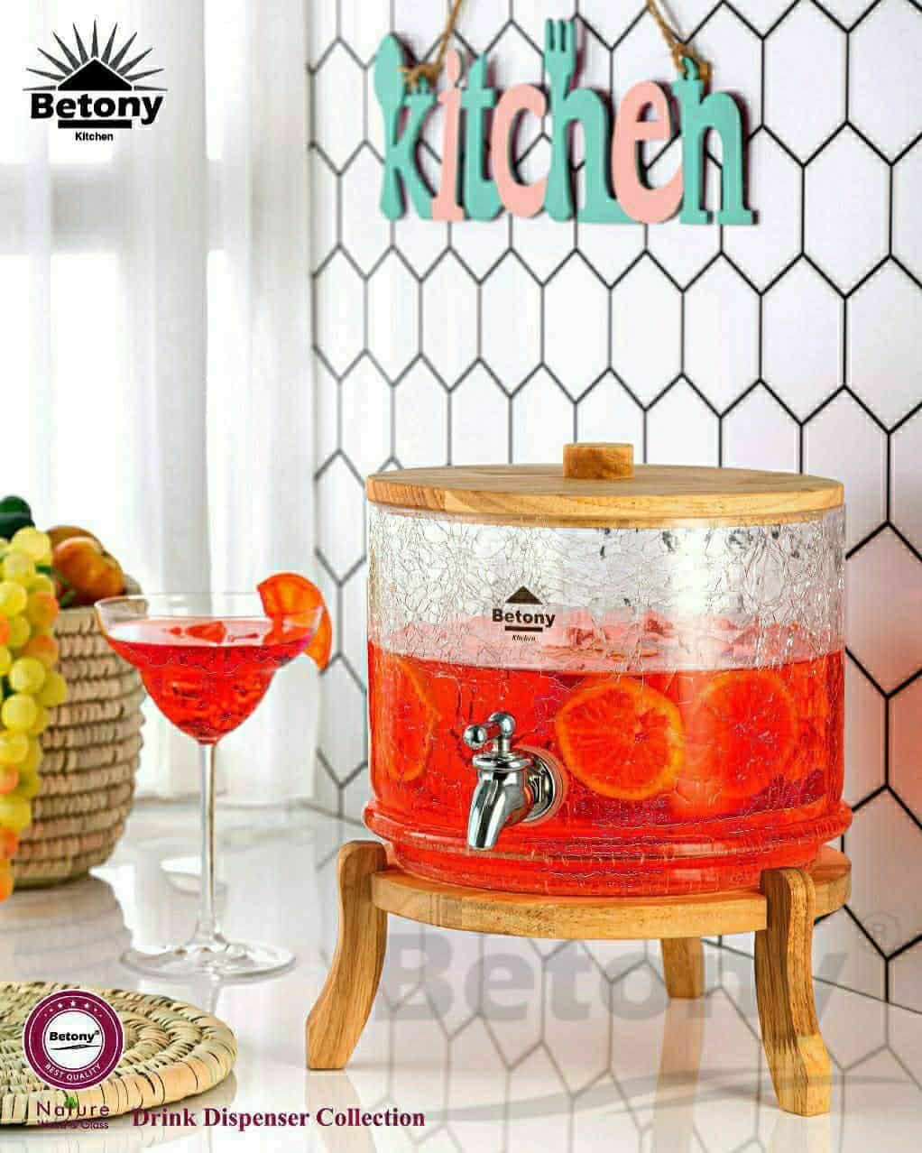 کلمن شربت مدل لوتوس طرح الماس 4لیتری